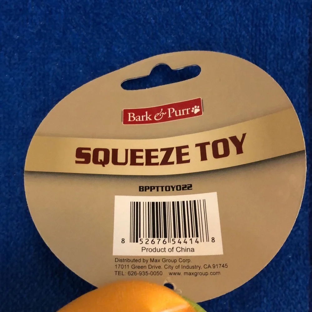 Bark & Purr Squeeze Dog Toy Floral Aloha Print Bone Squeaky 8.5” x 5” New NWT